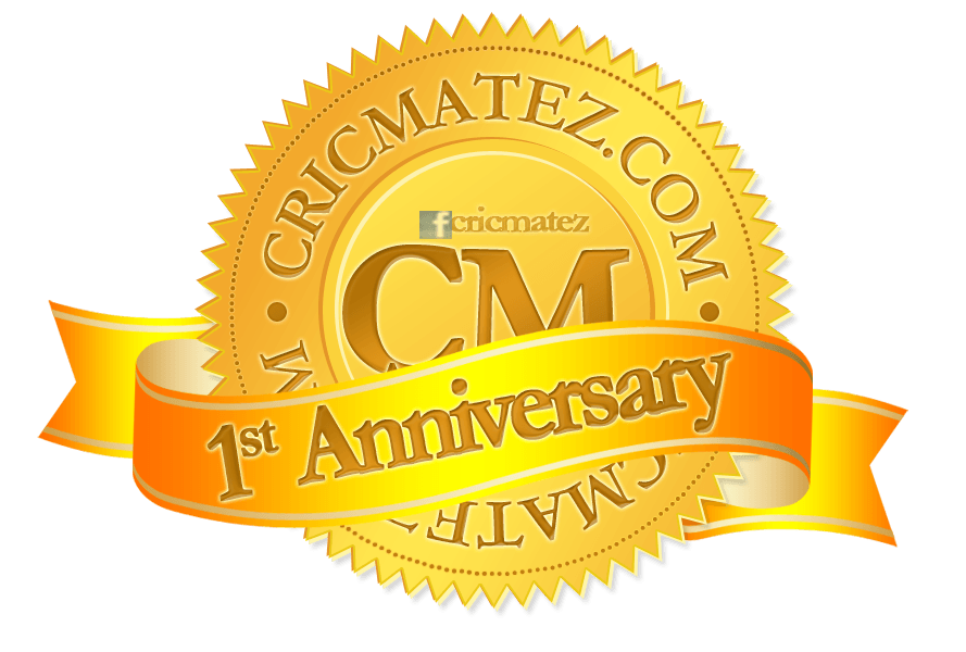 CricMatez First Anniversary Logo cricmatez