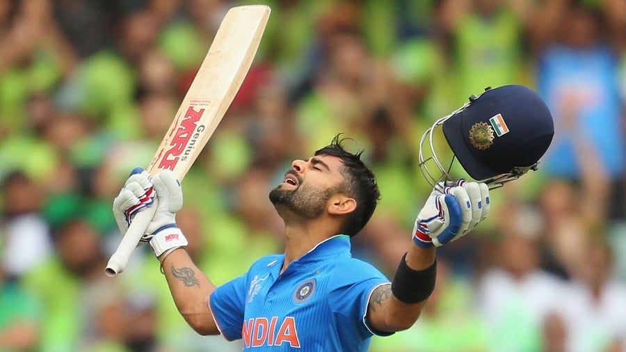 Kohli scored his 3rd century at the Adelaide Oval