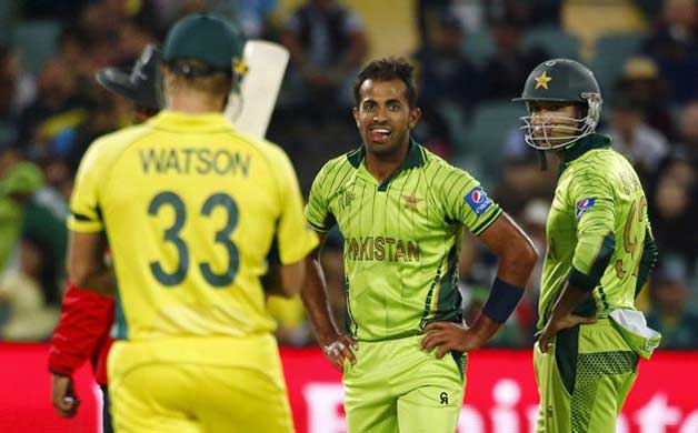 Wahab Riaz blowing fire on the 22 yards