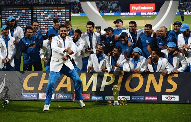 India conquering 2013 ICC Champions Trophy
