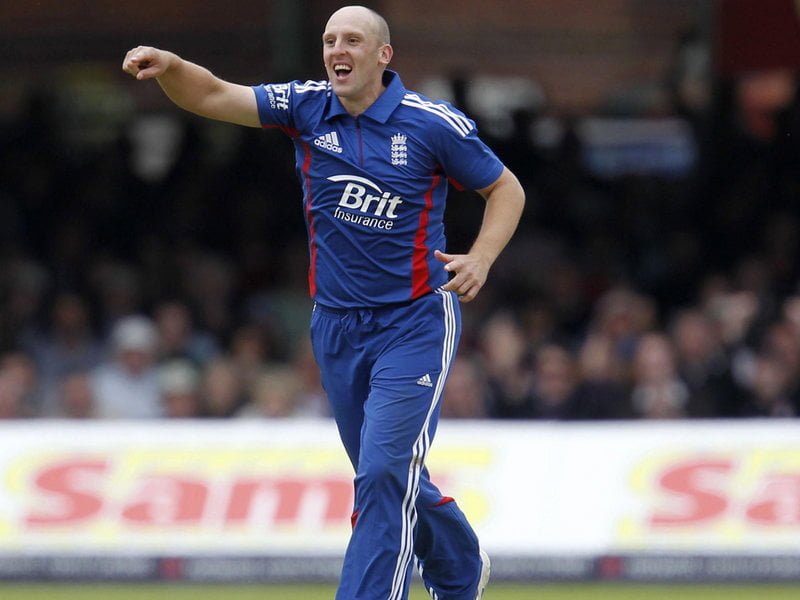 James Tredwell (4/44) has recorded his career-best bowling figures ODIs, bettering the 4 for 48 against the West Indies at Chennai on March 17, 2011